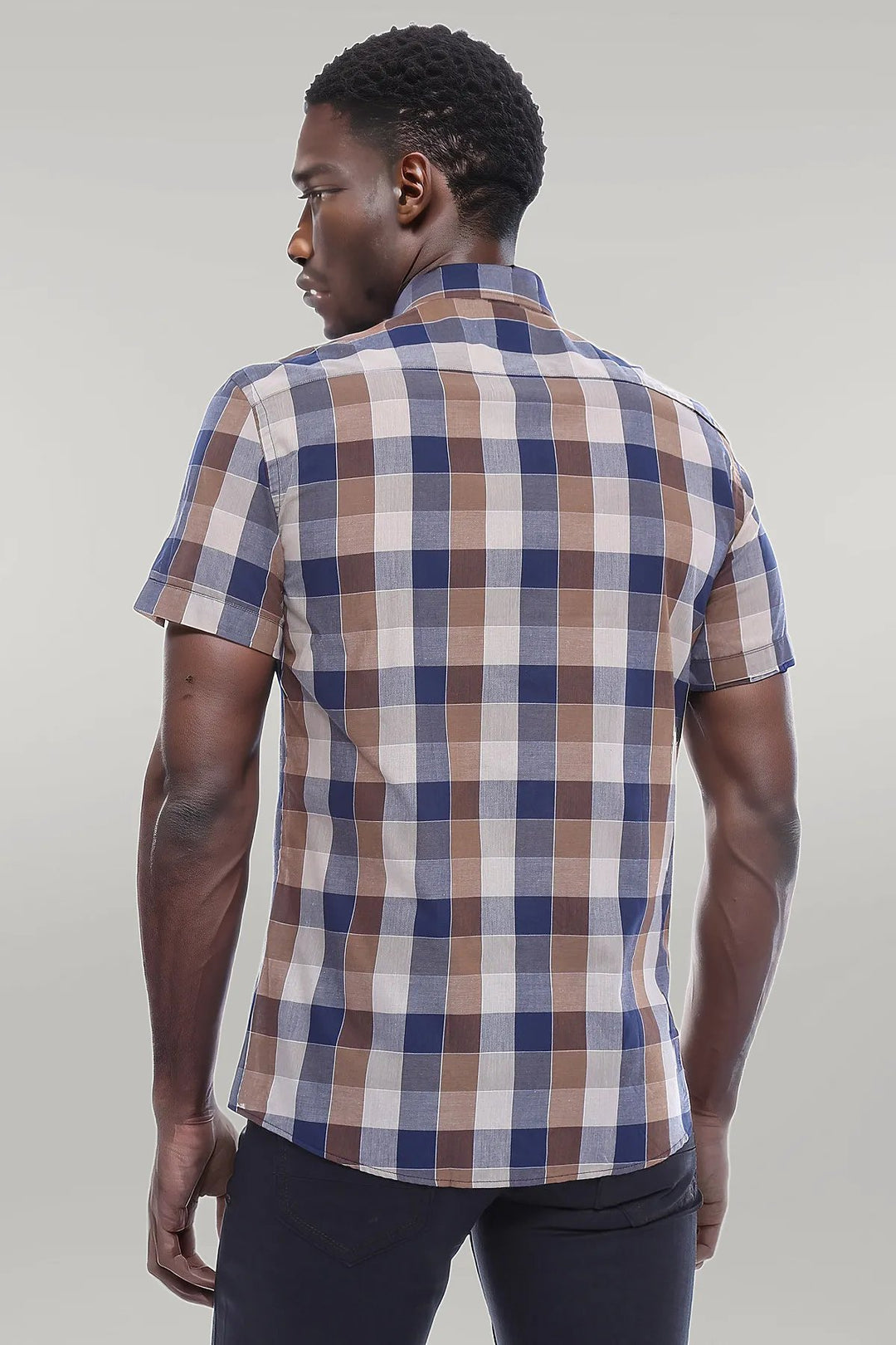 Camicia in cotone con motivo a quadri - Wessi