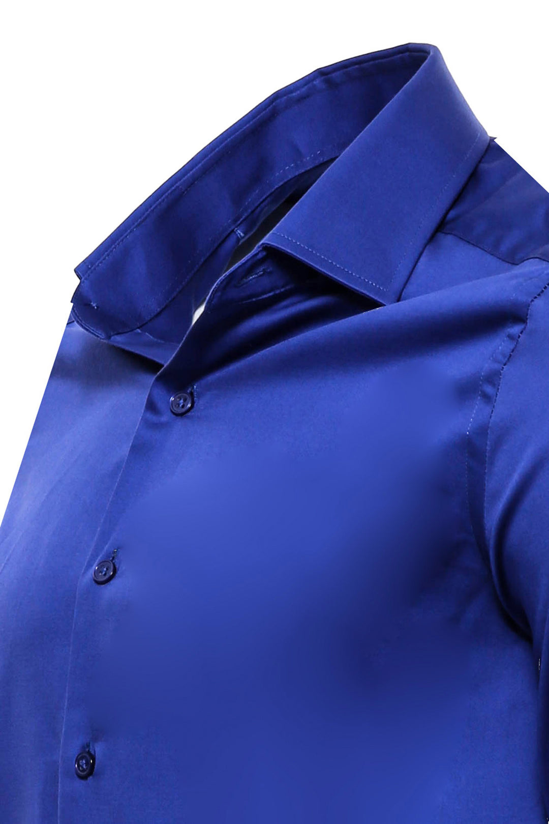 Blue Satin Shirt - Wessi