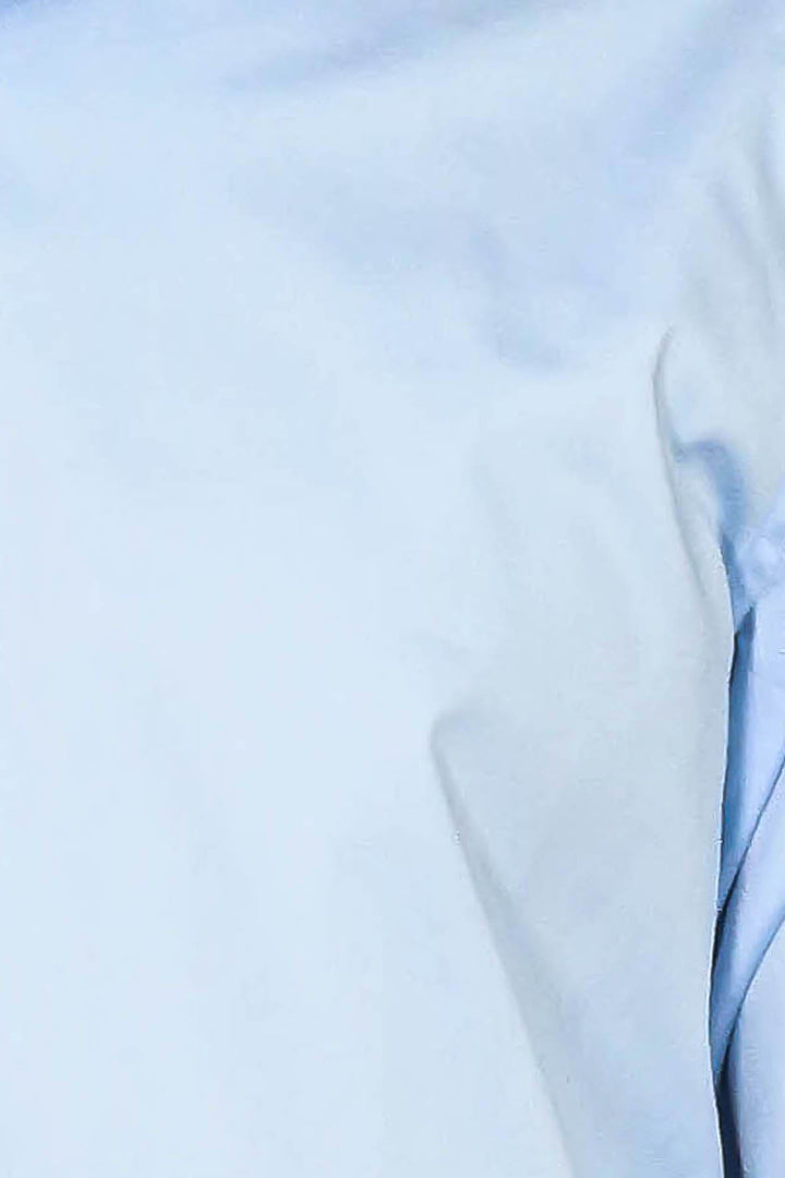 Camicia da uomo in raso di cotone azzurro cielo - Wessi