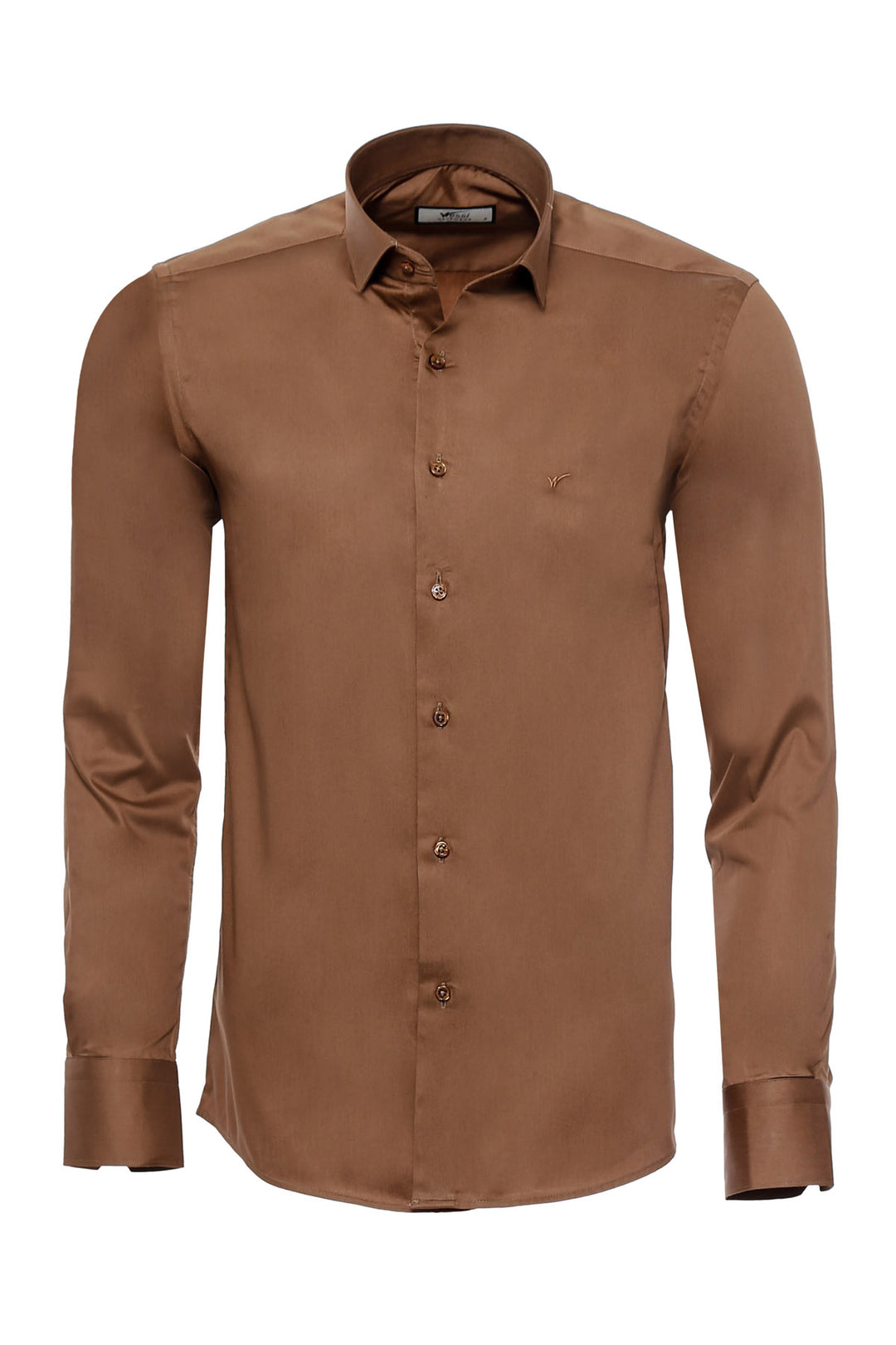 Tan Satin Shirt - Wessi