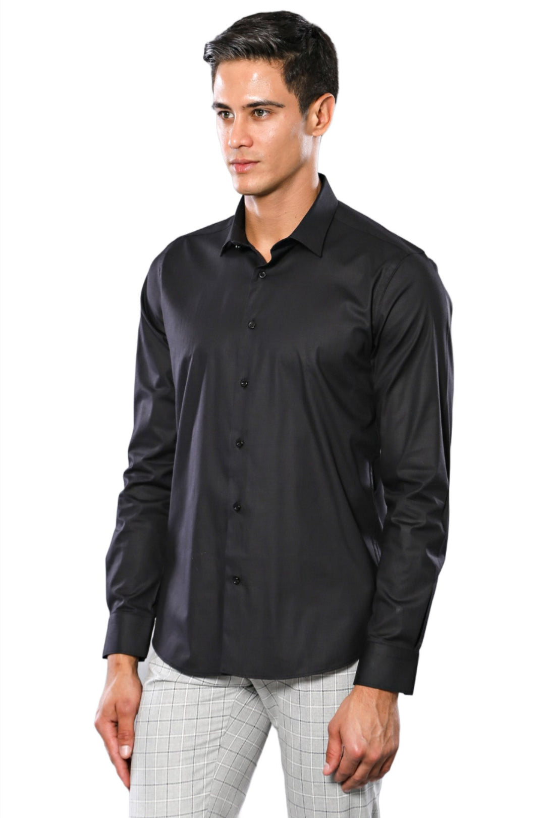 Buy LANBAOSI Men's Slim Fit Long Sleeves Button Down Dress Shirts