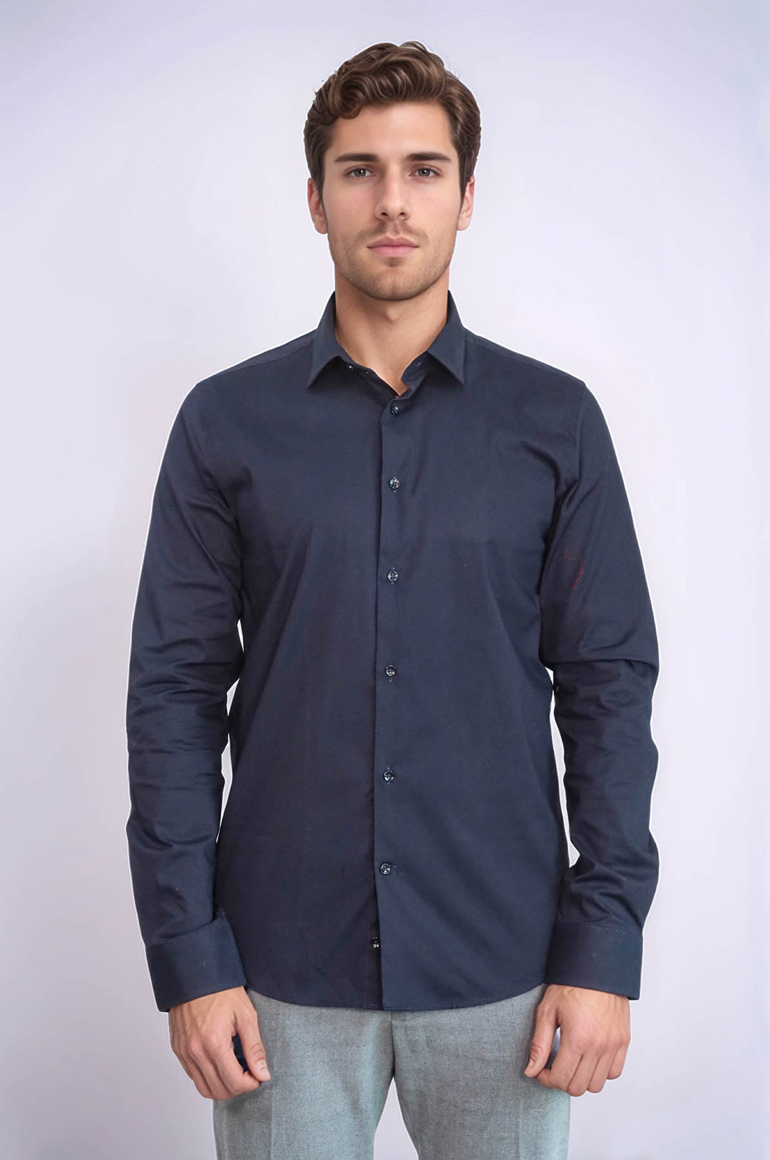 Camicia da uomo blu navy | Wess