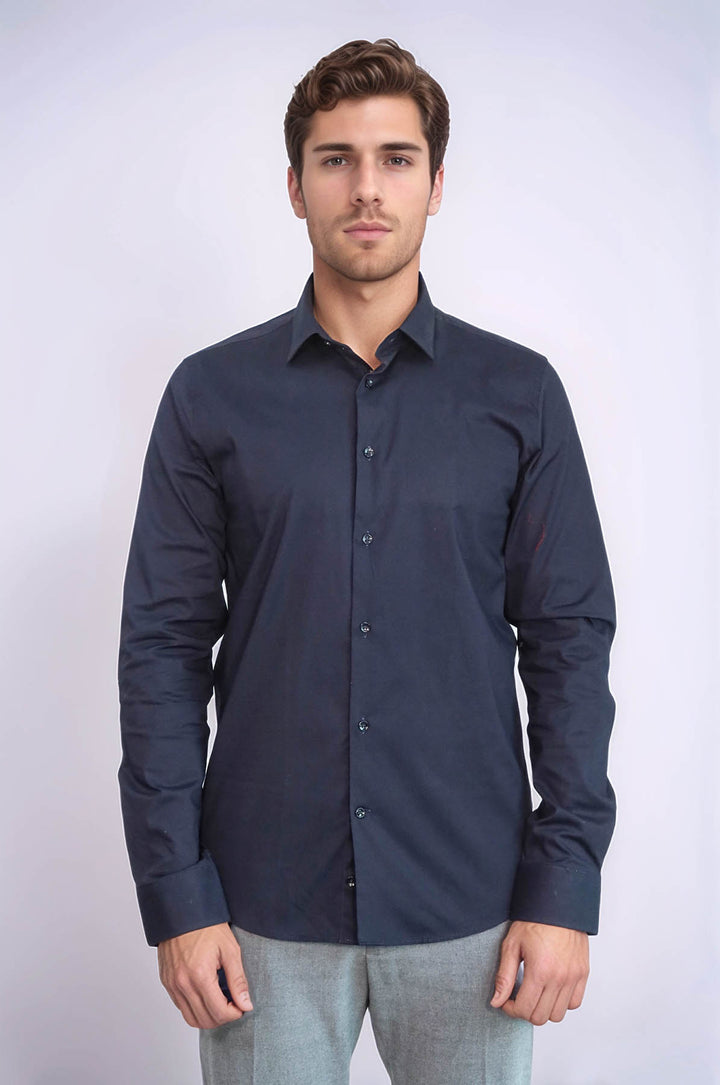 Camicia da uomo blu navy | Wess