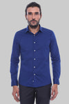 Indigo Blue Slim Fit Men's Shirt | Wessi