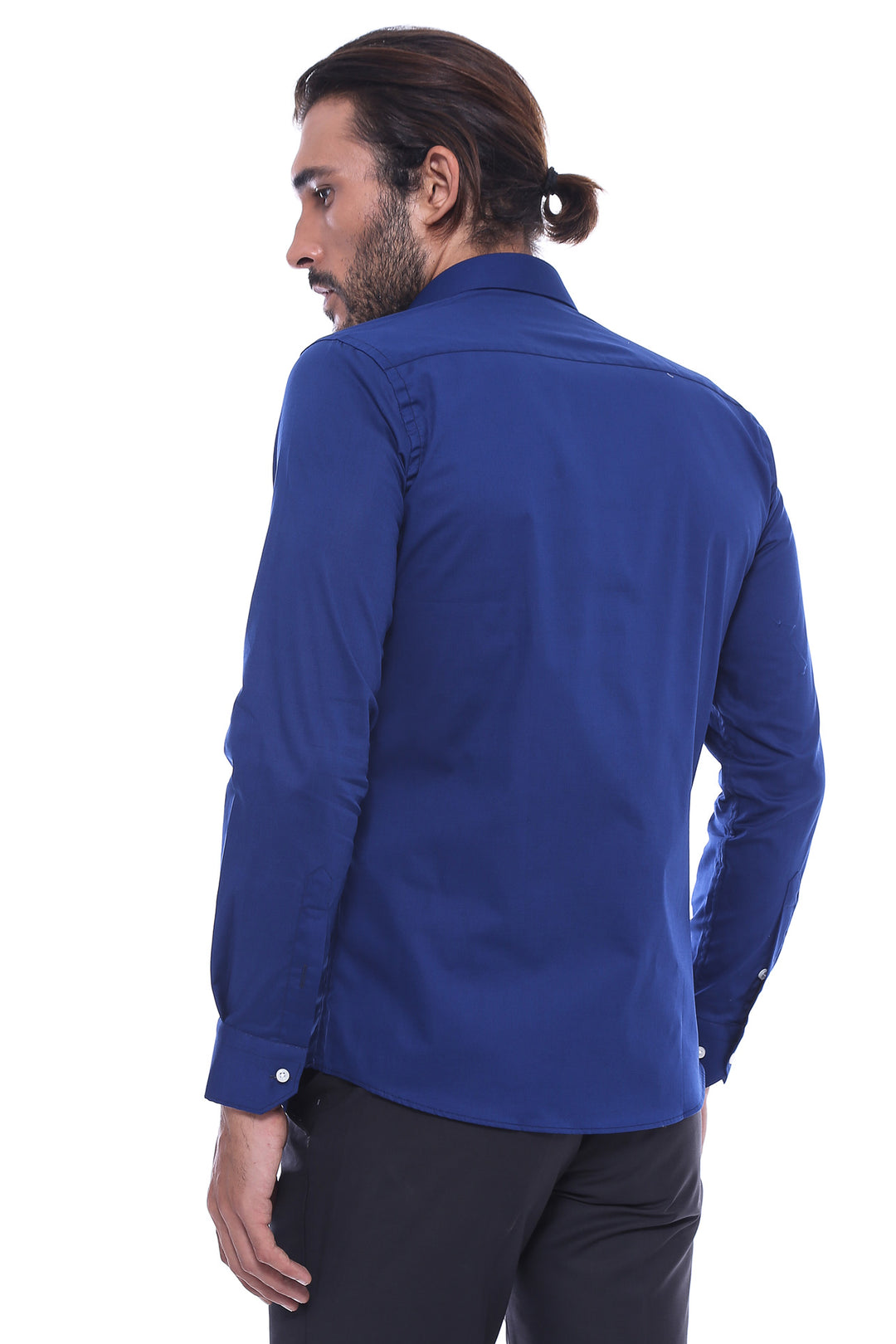 Camisa azul índigo de corte entallado para hombre | wess