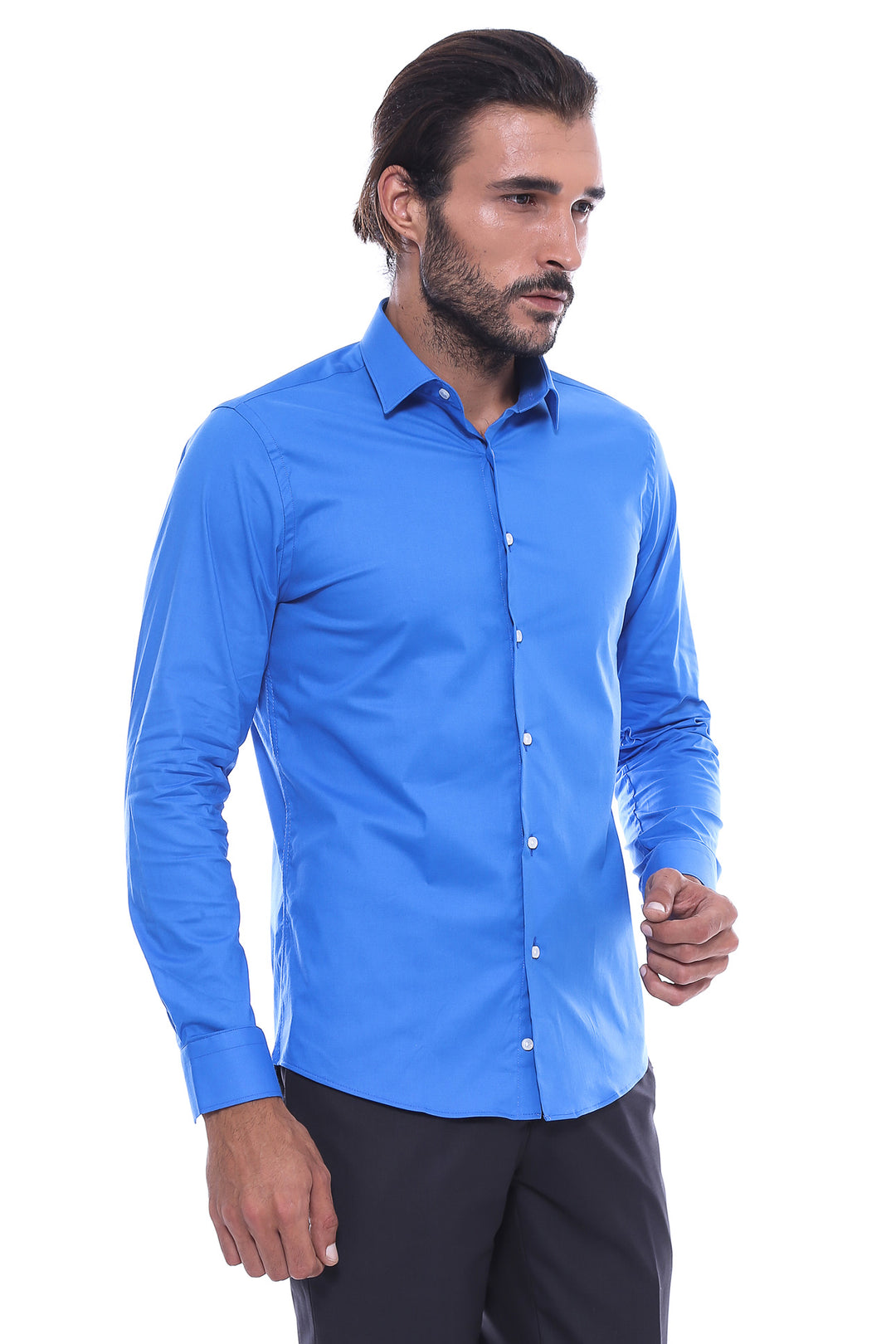 Blue Slim Fit Men's Shirt | Wessi
