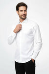 Camisa Slim Fit Crema Manga Larga - Wessi