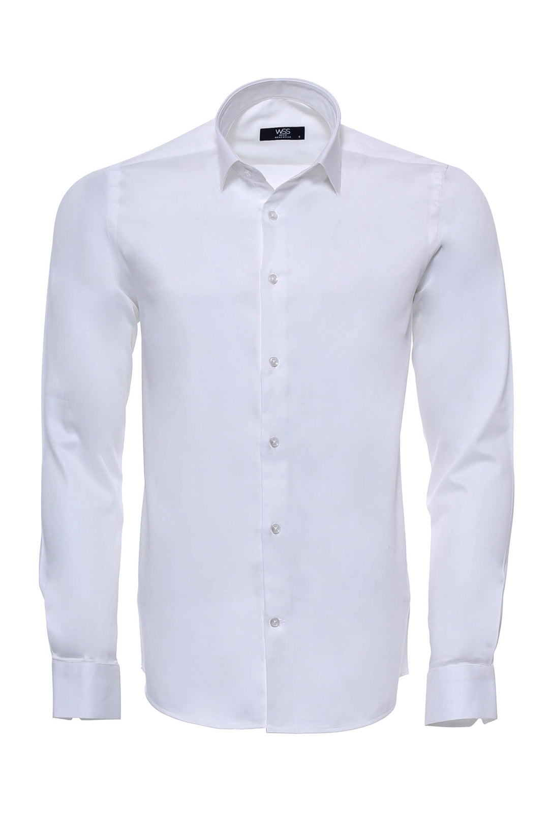 Cream Long Sleeve Slim-Fit Shirt - Wessi