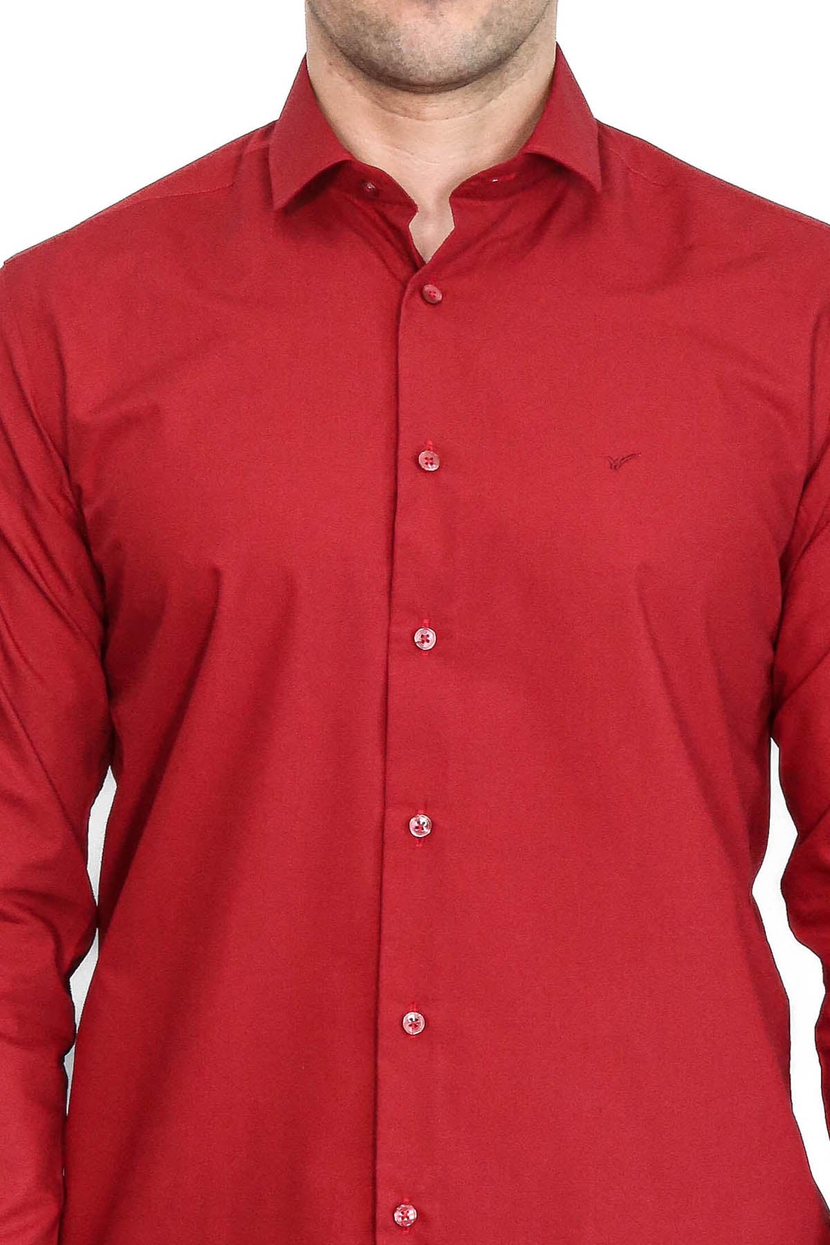 Plain Slim Fit Claret Red Men Shirt - Wessi – Wessi - Discover