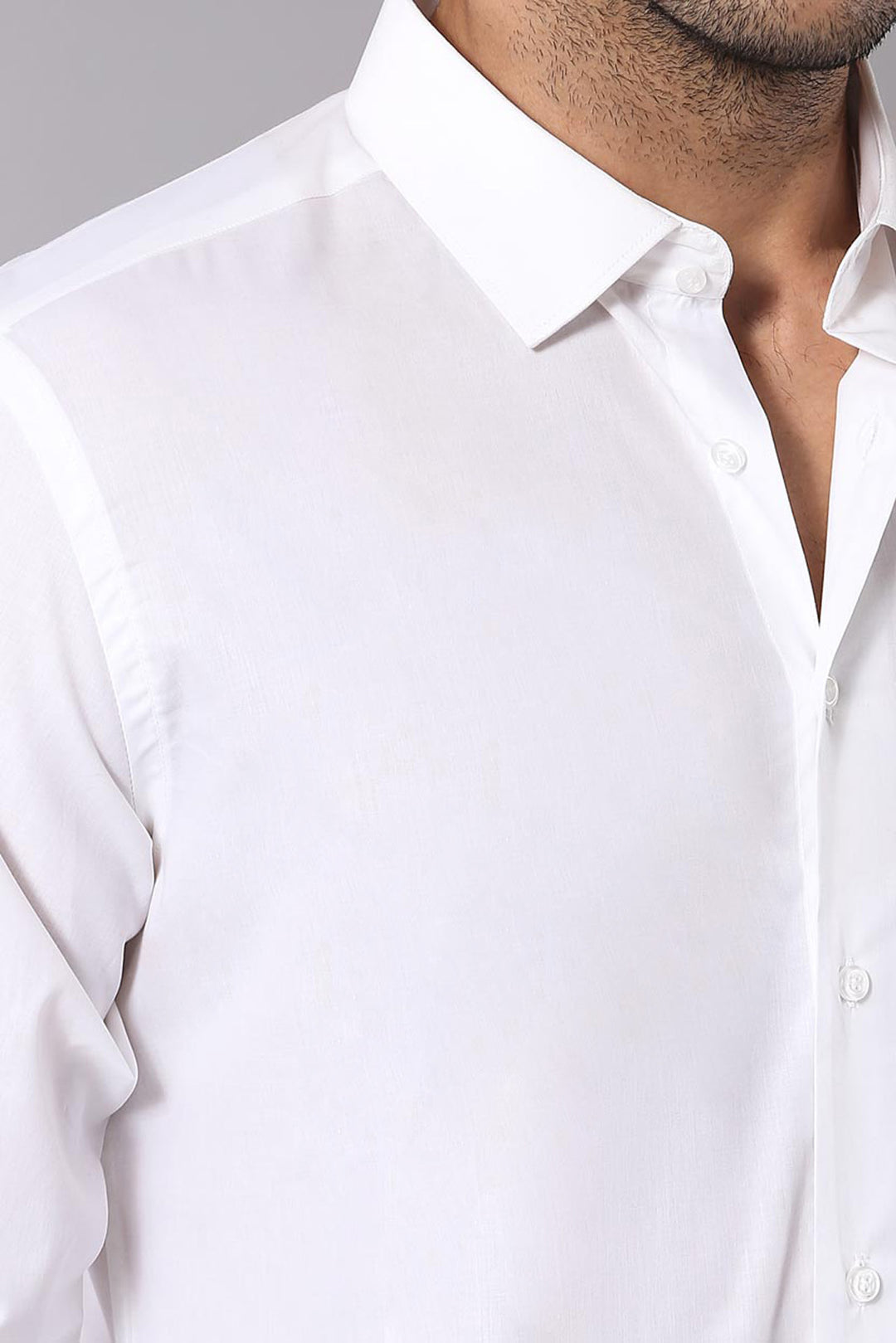 Camicia color crema slim fit in poli cotone - Wessi
