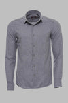 Plain Slim Fit Grey Men Lumberjack Men Shirt - Wessi