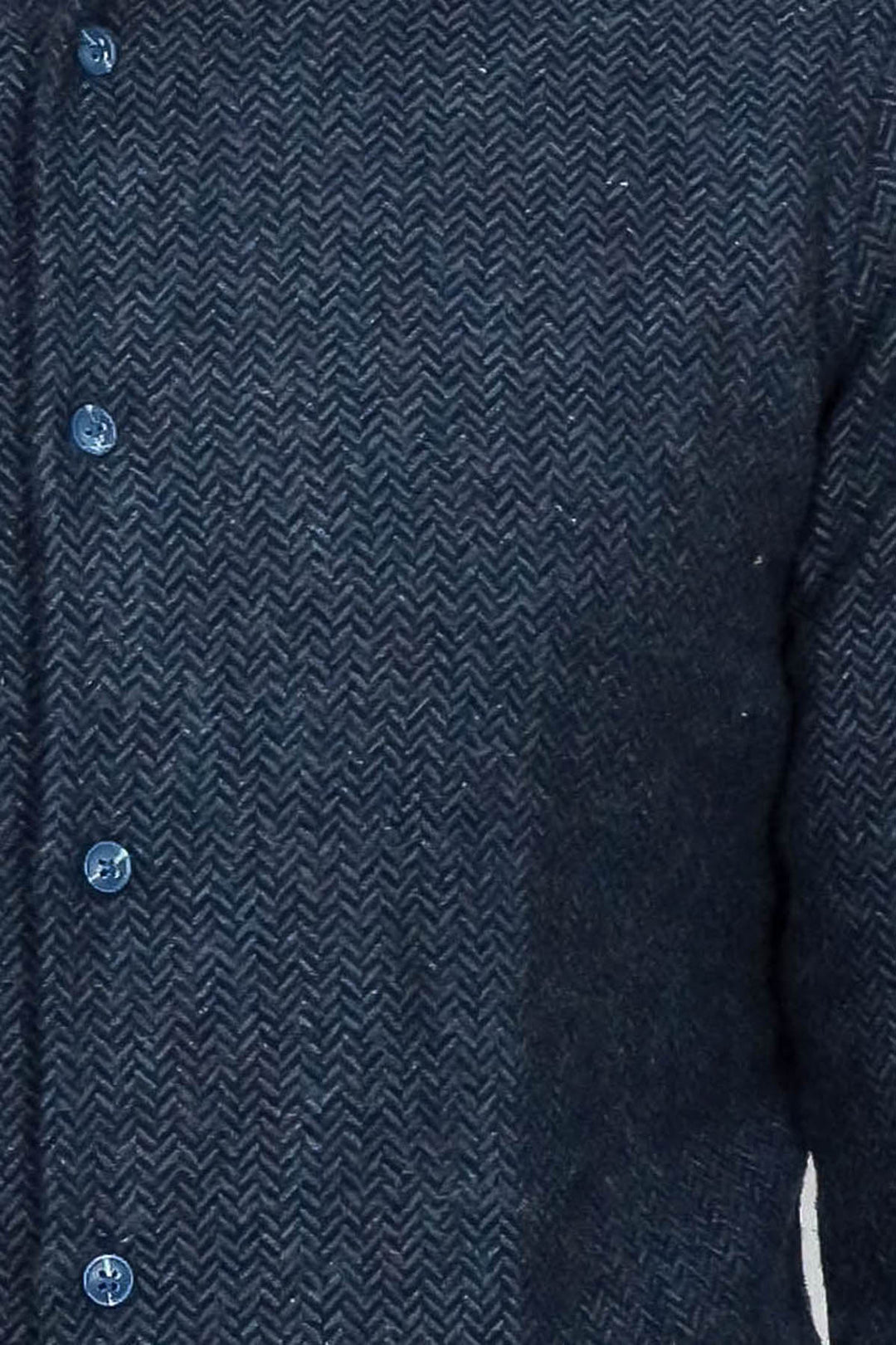 Winter Navy Blue Patterned Men's Lumberjack Shirt - Wessi