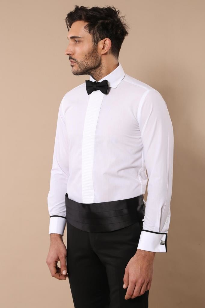 White Tuxedo Shirt | Wessi
