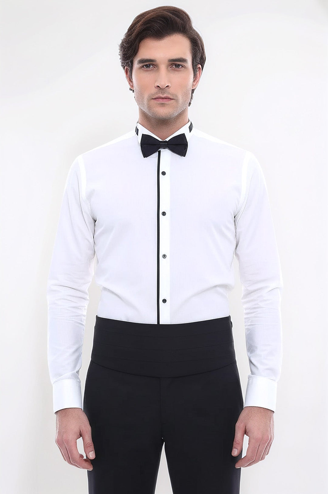 Camisa de esmoquin color crema - Wessi