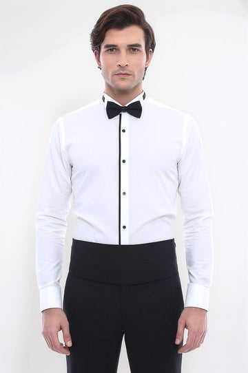 Camicia da smoking color crema - Wessi