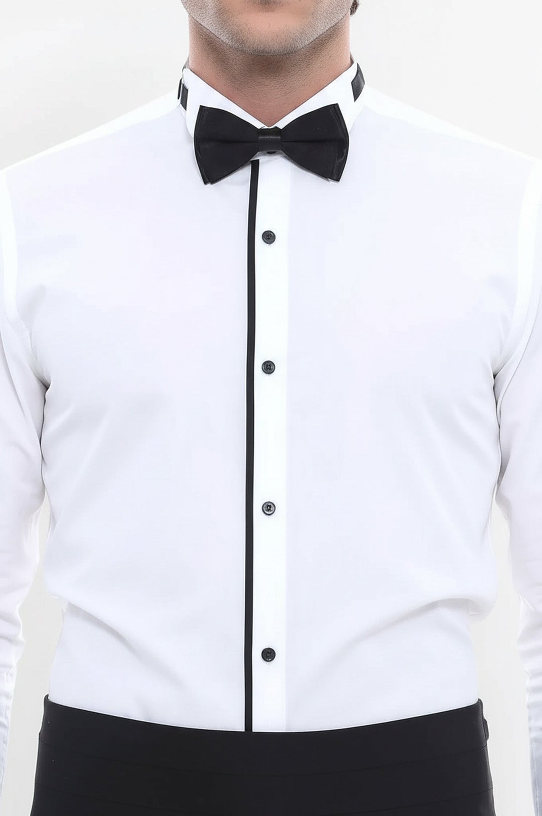 Camisa de esmoquin color crema - Wessi