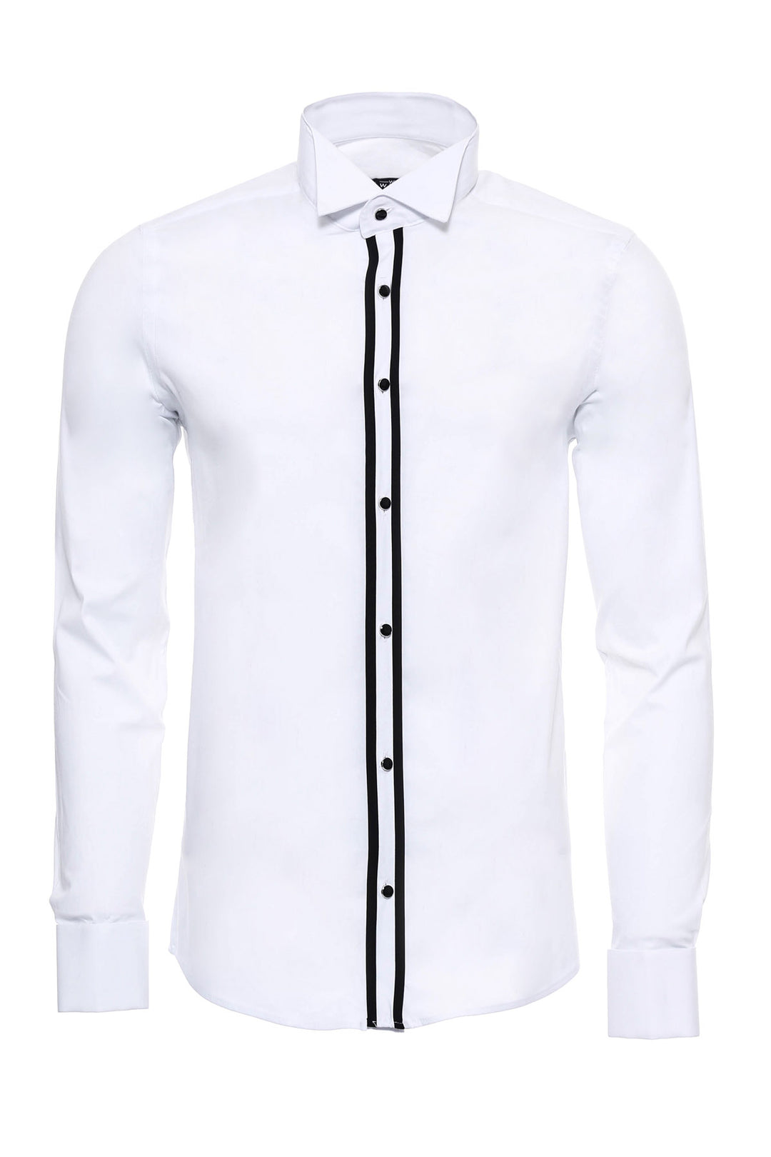 Button Detailed White Formal Shirt - Wessi