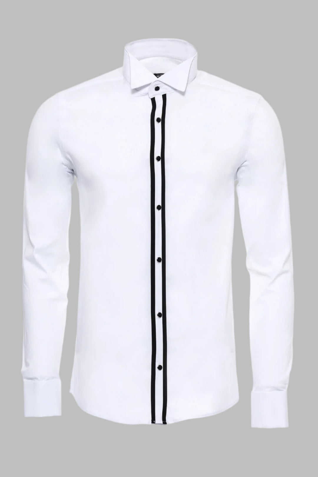 Button Detailed White Formal Shirt - Wessi