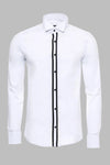 Button Detailed White Formal Shirt - Wessi