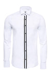 Button Detailed White Formal Shirt - Wessi