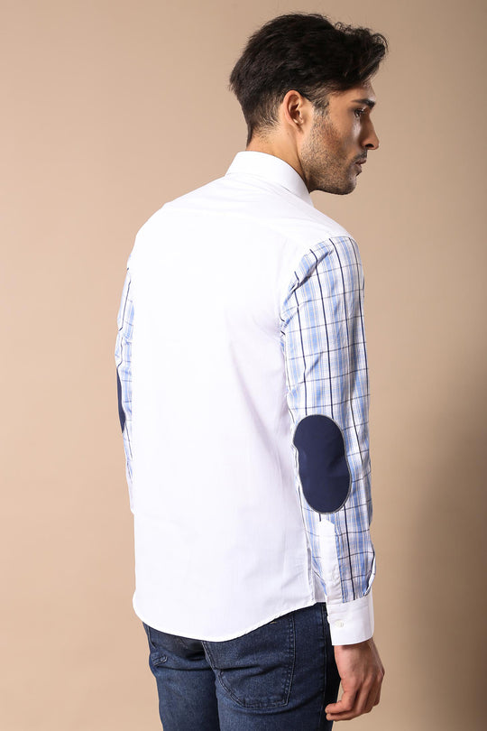 Camicia bianca a quadri Wessi