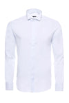 White Plain Stand Collar Formal Tuxedo Shirt - Wessi