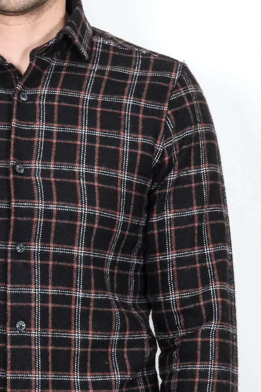 Chemise Bûcheron Homme Noir à Carreaux - Wessi