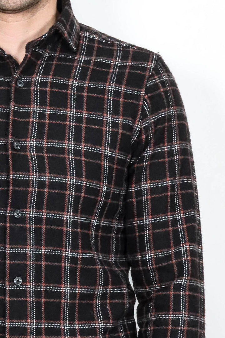 Chemise Bûcheron Homme Noir à Carreaux - Wessi