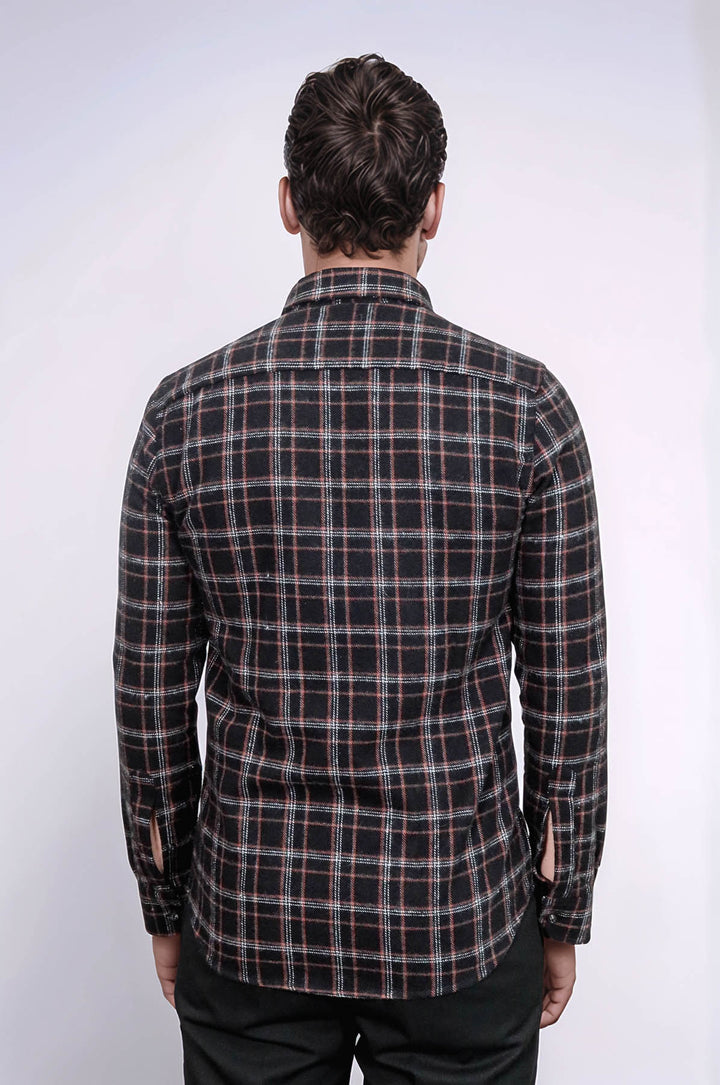Chemise Bûcheron Homme Noir à Carreaux - Wessi