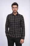 Camicia da boscaiolo scozzese da uomo nera - Wessi