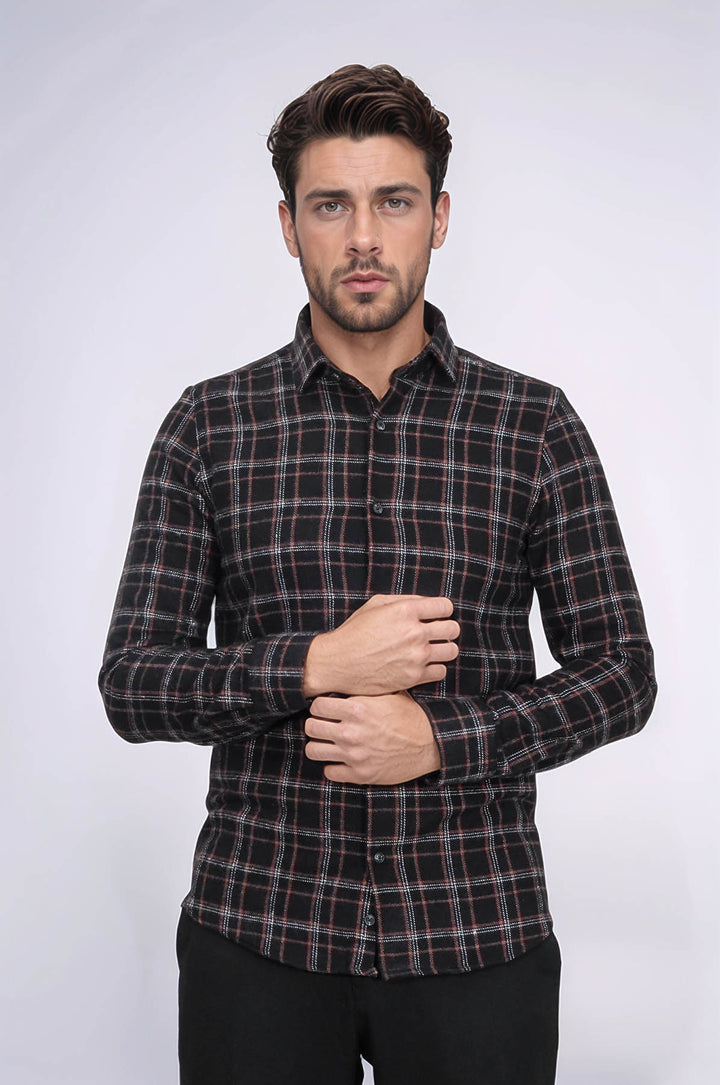 Chemise Bûcheron Homme Noir à Carreaux - Wessi