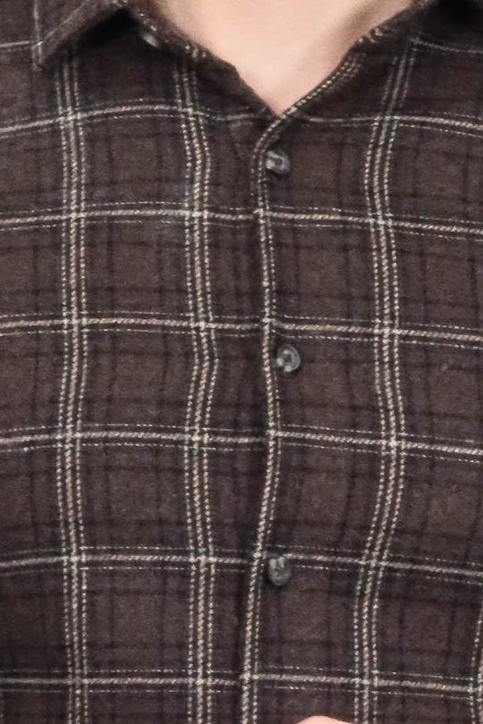Checked Brown Men Lumberjack Shirt - Wessi
