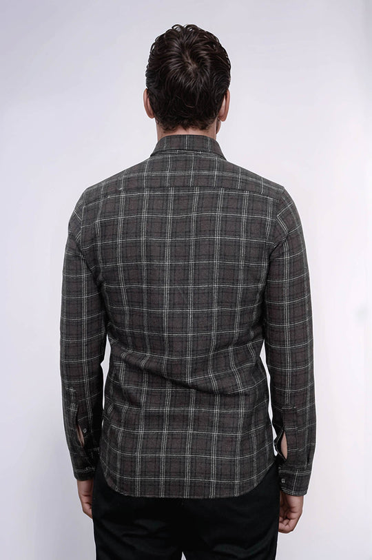 Checked Brown Men Lumberjack Shirt - Wessi