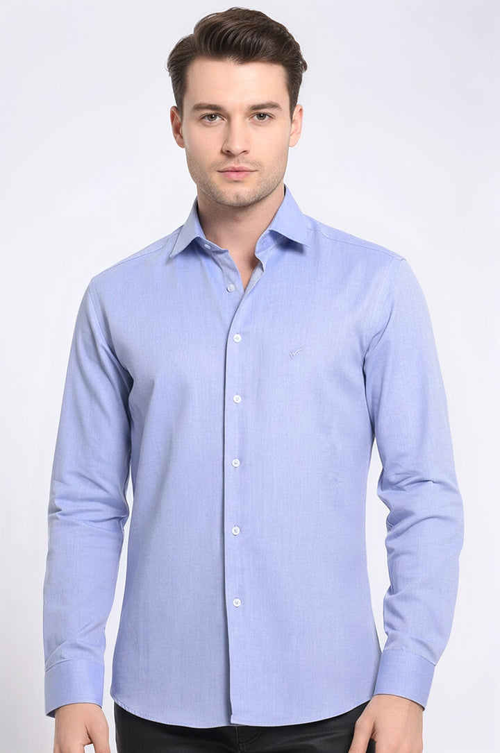 Oxford Patterned Blue Shirt - Wessi