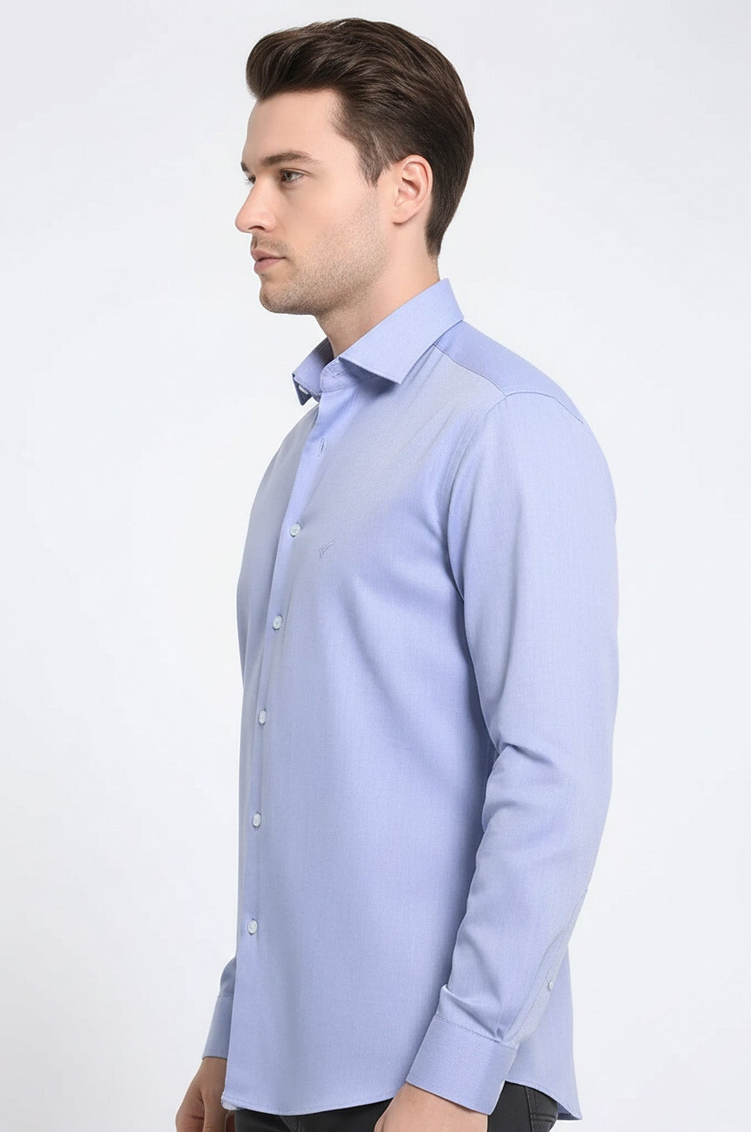 Oxford Patterned Blue Shirt - Wessi