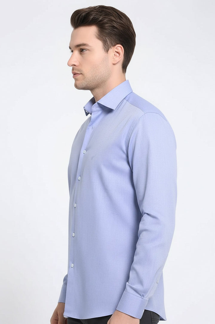 Oxford Patterned Blue Shirt - Wessi
