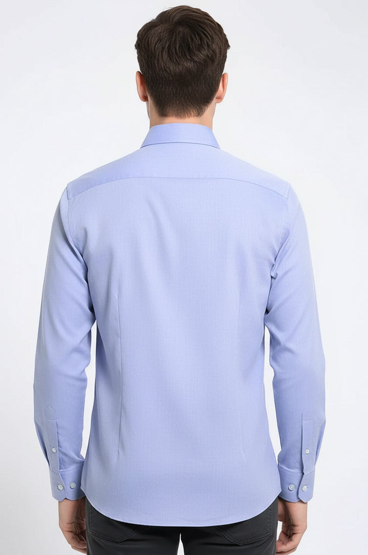 Oxford Patterned Blue Shirt - Wessi