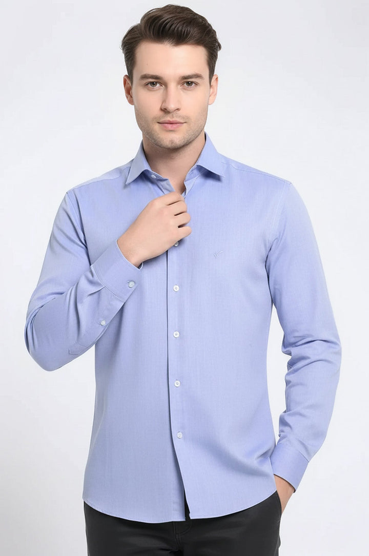 Oxford Patterned Blue Shirt - Wessi
