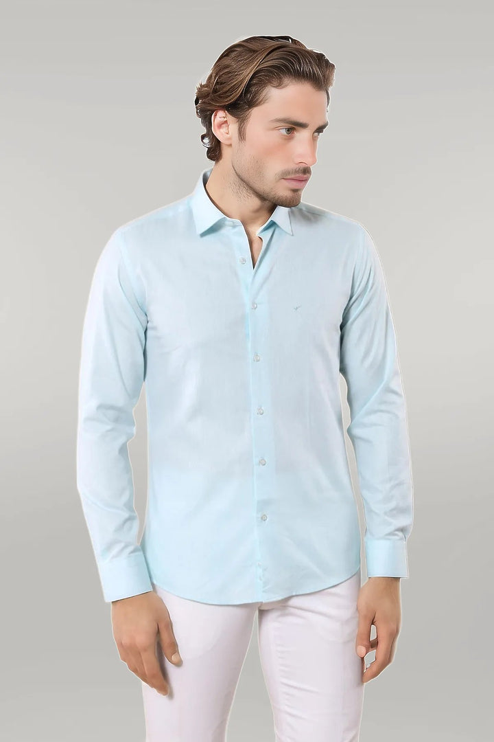 Chemise Oxford verte à motifs - Wessi