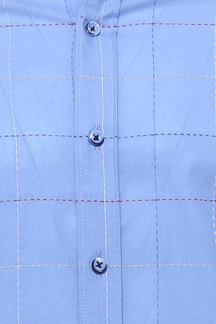 Рубашка Slim Fit Plaid Blue - Wessi