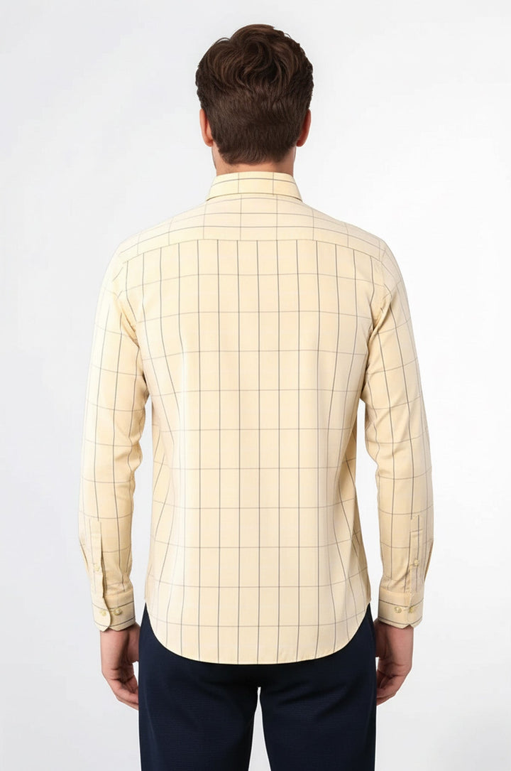 Yellow Plaid Men's Shirt | Wessi