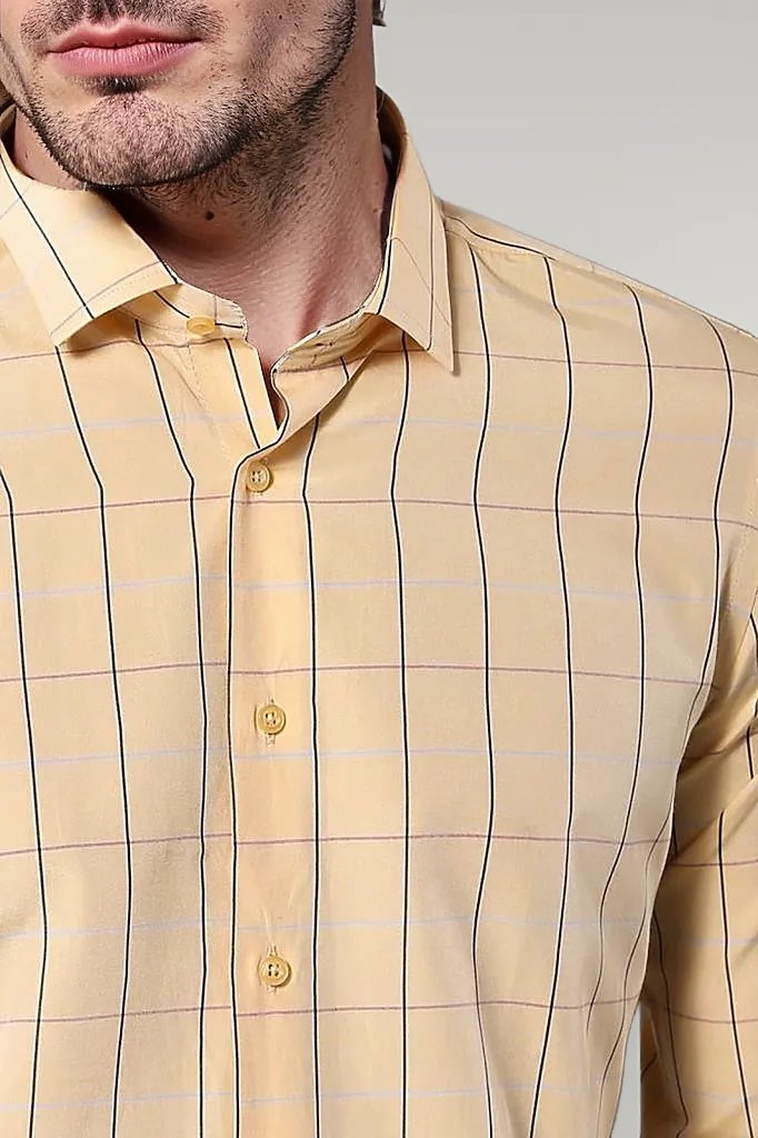 Yellow Plaid Men's Shirt | Wessi