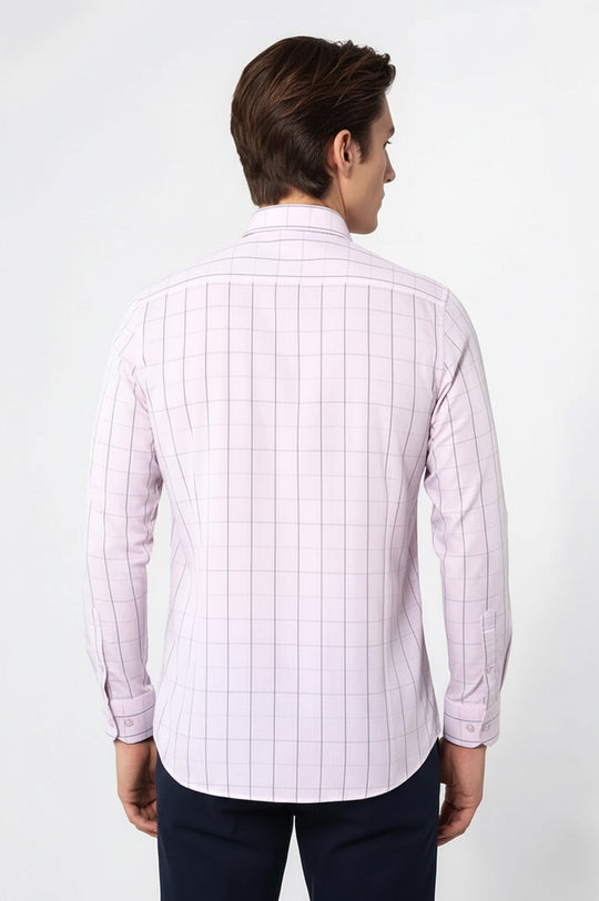 Camisa a cuadros rosa claro para hombre | wess