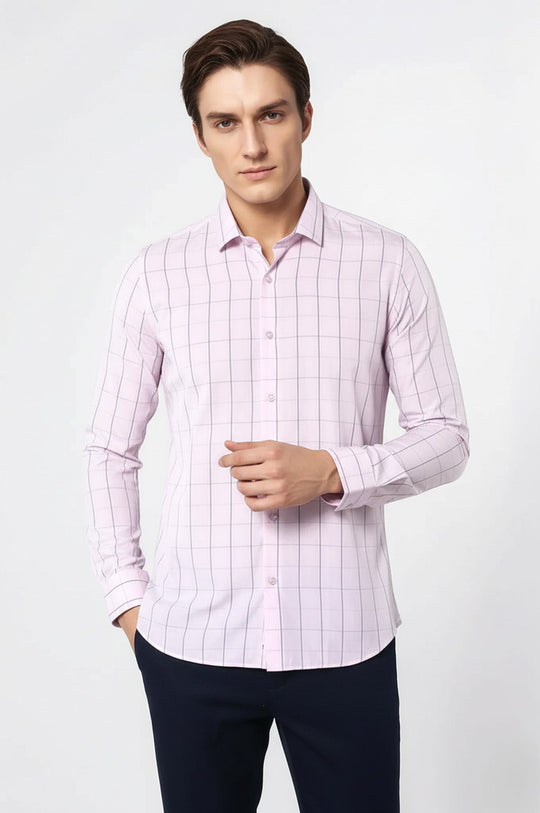 Light Pink Plaid Shirt for Men - Wessi Wessi - Discover Diversity Light Pink Plaid Shirt for Men - Wessi Wessi - Discover Diversity
