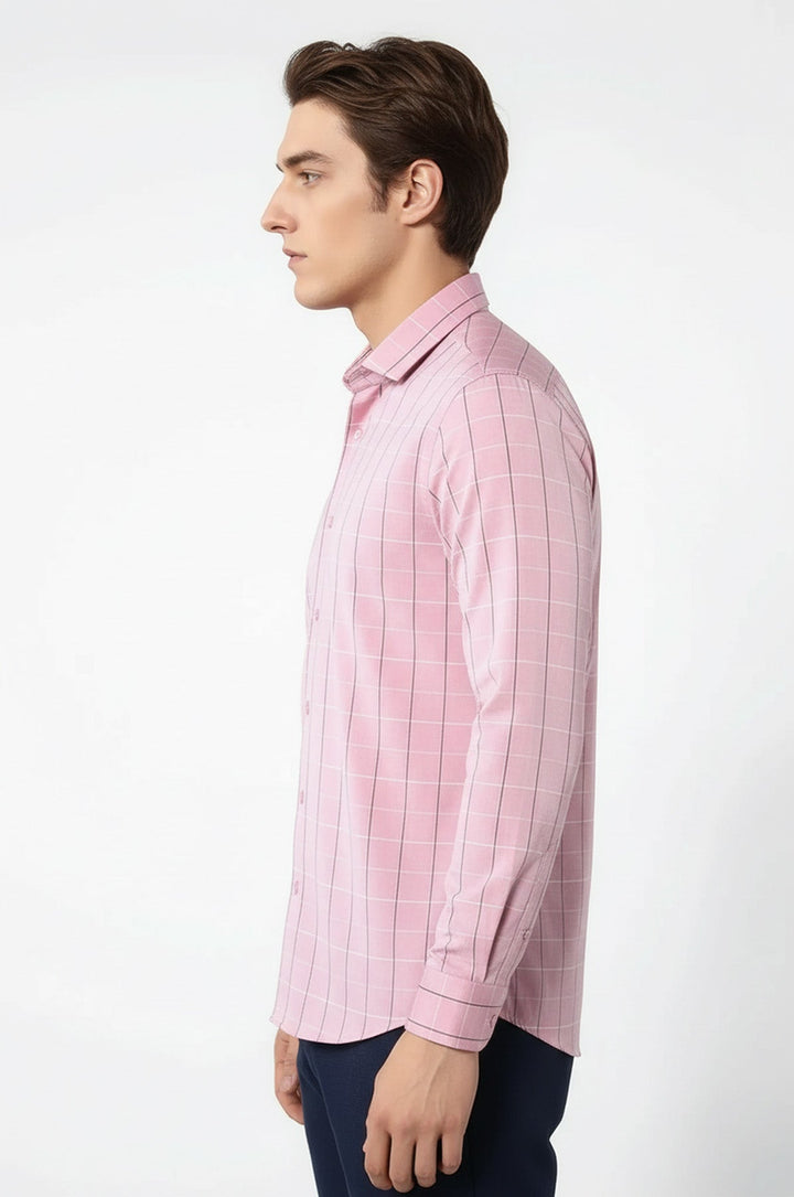 Pink Plaid Men's Shirt | Wessi