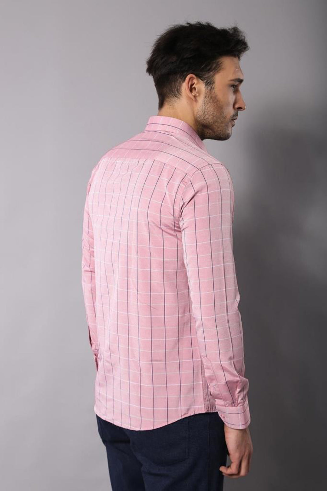 Pink Plaid Men's Shirt | Wessi
