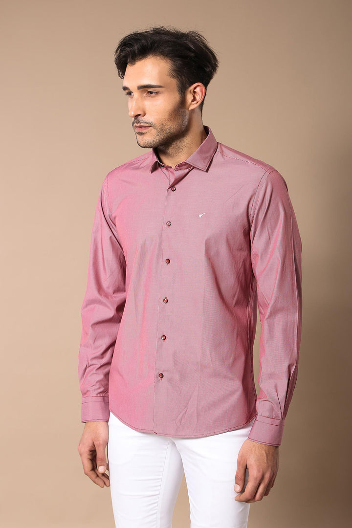 Camicia da uomo bordeaux | Wess