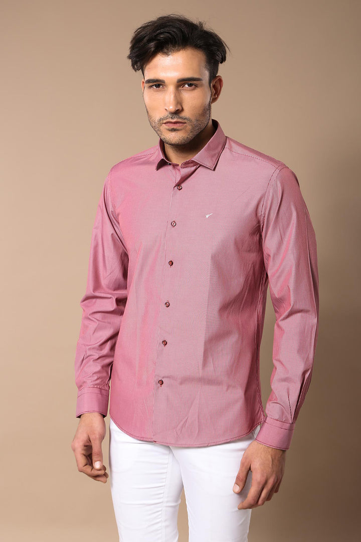 Camicia da uomo bordeaux | Wess