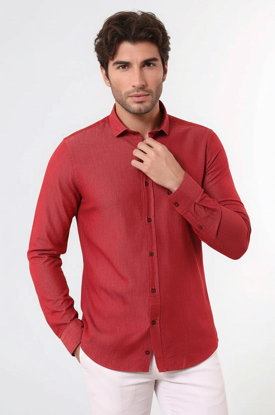 burgundy slim fit dress shirt Steven Land Burgundy Stretch Travel Slim Fit Dress Shirt TC100