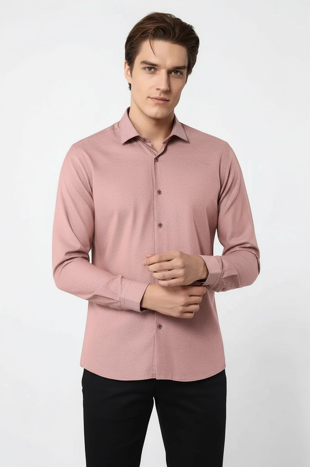 Dot Patterned Brown Shirt | Wessi - Wessi